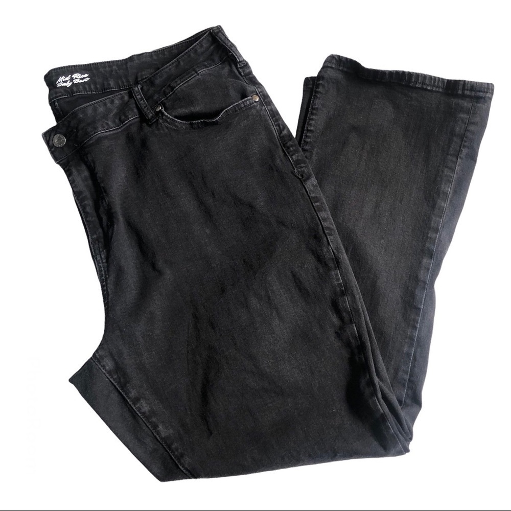 22+ Short Plus Size Baby Bootcut Black Jeans Warehouse One Mid Rise​​​​​